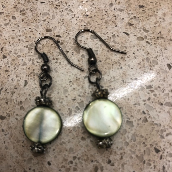 Green Fashion Earrings - Picture 2 of 2